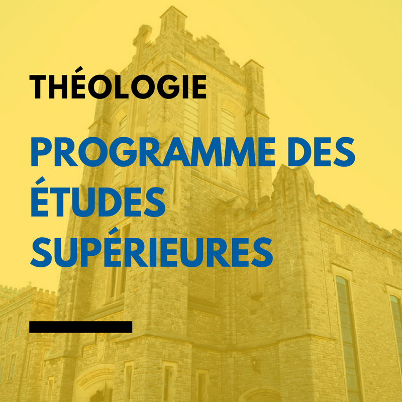 Programme des Études Supérieures: Théologie